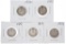 Historical - Group of 5 Canada Silver 10 Cent Coins (1913,1919,1929,1930,1931)