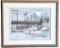 Gretzky Homestead, Canning Ontario L.E. Litho - Autographed by Walter Gretzky, Gallery Frame w/ COA