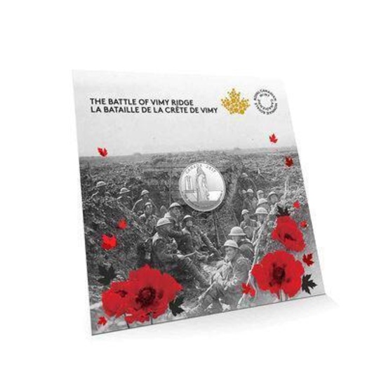 RCM 2017 Fine Pure Silver $3 Coin The Battle of Vimy Ridge