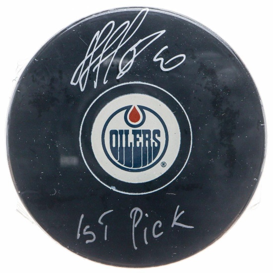 Edmonton Puck - Nail Yakupov Signed 1st Pick