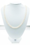 Single Strand - Necklace of Akoya - saltwater cultured pearls. 23