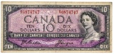 1954 Canada $10 Banknote - Modified Portrait - Beattie-Coyne