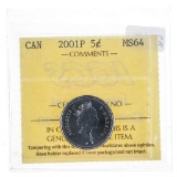 Canada 2001P 5 Cents Ns64