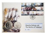 'Royal Mail' First Day Cover & Coin(s)- Horatio Nelson And The Battle Of Trafalgar