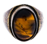 Vintage Sterling Silver Tiger Eye Ring