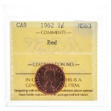 1962 Canada One cent Red MS63 ICCS