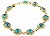 14kt Gold Bracelet Evil Eye Design 6.85 Grams