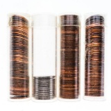 A group of 3 Tubes USA Lincoln cents & Partial Tube of USA Nuckels