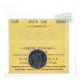 Canada 2019 10 Cents MS 60 ICCS