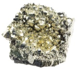 Natural Mineral Rock Cluster w/ 24kt Gold Leafing