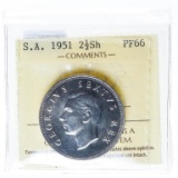 South Africa 1951 2.1/2 SH PF 66 ICCS