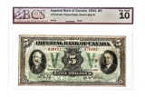 Imperial Bank of Canada 1933,$5 VG 10 BCS