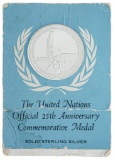Sterling Silver United Nations 25th Anniversary Medal