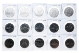 Grouping of 15 Canada Dollar Coins