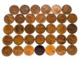 Lot Mixed Canada & USA One cent coins - King George Etc. Unsearched