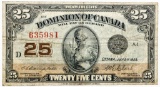 Dominion of Canada 1923 Twenty Five Cents F15