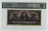 Bank of Canada 1937 $10 - Osborne | Towers VF30 PMG