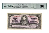 Bank of Canada 1937 $10 Osbourne Towers PMG VF30