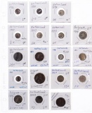 Group Of 18 Coins Of Netherlands W/ Silver Issues.