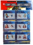 Set of 6 Limited Edition NHL Stamp Cards
