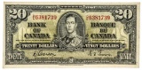 Bank of Canada 1937 $20 G/T BC25B