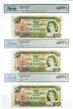 Group of 3 Canada 1969 $20 Very Choice New Legacy 64PPQ - 3 in Sequence