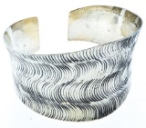 Sterling Silver Wide Cuff Bracelet - Over 41 Grams