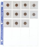 Group of 11 Canada One Cent Coins