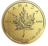 Royal Canadian Mint .9999 Fine Gold 50c Maple Leaf Round - Highly Sought After