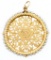 14kt Gold Round Pendant -Star of David with Pearls Around The Bezel.