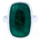 Sterling Silver Ring, Bezel Set Cushion cut Natural Emerald = 5.15ct. Appraisal $665.