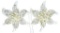 MM Crystal Custom Design Earrings, Floral w/ Swarovski Elements , Clip on Backs, Silver /Rhodium