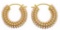 24KT G.P. Pearl Hoop Style Earrings