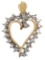 10kt Yellow Gold Diamond Heart Pendant