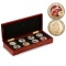 Bradford Exchange -Queen Elizabeth II Crowning Moments 10 Medallion Collection 24kt Gold Plated,