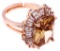 Rose Gold/Silver Ballerina Style Ring, Swarovski Elements