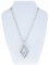 Necklace with a Diamond Solitaire Floating in the Pendant a