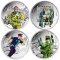 RCM 2016 Fine Pure Silver National Heroes - Firefighters, Paramedics, Police, & Military- 4 x $15