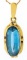 L/14kt Fancy Necklace w/ Oval Blue Topaz Pendant &