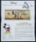 Disney Mickey Mouse 24kt Gold Gilded Collectible Million Dollar Note on Giclee Art Card Display
