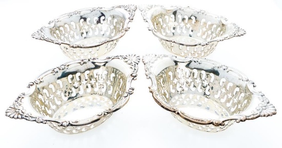 4 pc Set "Birks" Sterling Silver Mint Dishes - 90 Grams