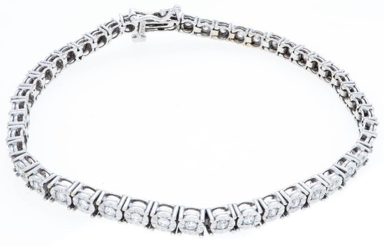 14kt Gold Diamond Tennis Bracelet 1.00 ct Appr:$53