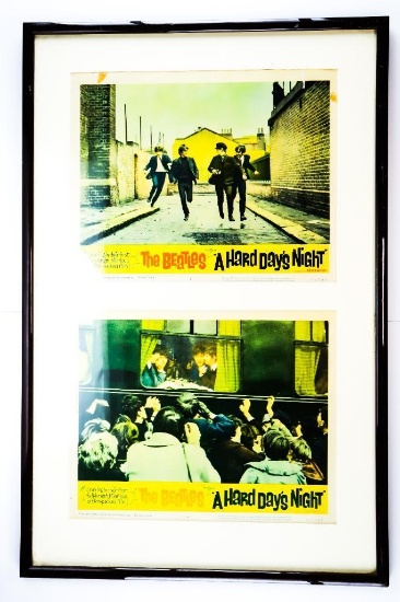 "The Beatles - A Hard Days Night" Set 2 Lobby Cards (11 x14") C1964, Limited Edition No. 64/261.