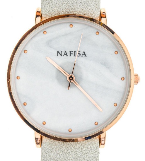 NAFISA Qtz. Watch Leather Band