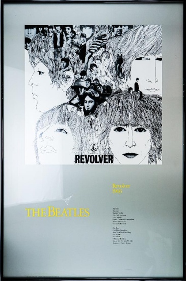 "1987 APPLE CORPS" The Beatles - "Revolver" Album Cover Poster. Gallery Framed - Excellent