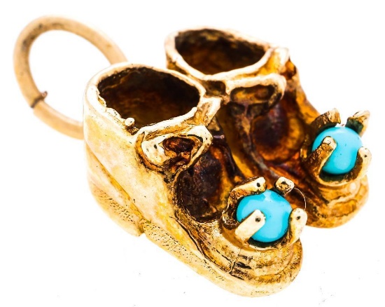 10kt Gold Baby Booties