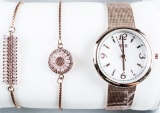 Rose Gold Watch & Jewellery Gift Set