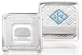 Germany Mint - .999 Fine Silver Square Bar Glows in The Dark