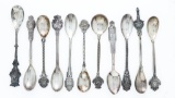 Grouping of 11 Silver Collector Spoons