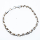 Sterling Silver Rope Style Bracelet